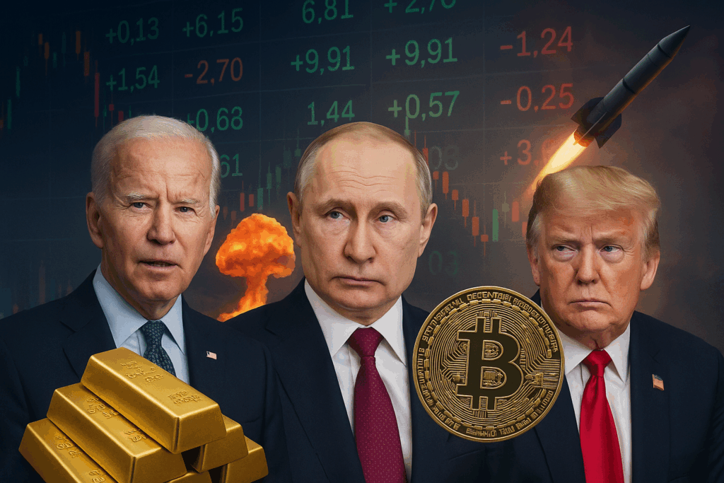 World War 3: How Markets Will React to a Global Conflict With rising tensions between global superpowers such as the United States, Russia, China, Iran, and North Korea, the looming possibility of World War 3 has triggered widespread concern. Investors around the world are asking: What happens to the stock market, gold prices, and Bitcoin if nuclear bombs are launched or missile strikes begin? This article breaks down how each major asset class is likely to react and what traders can expect in such a catastrophic event.