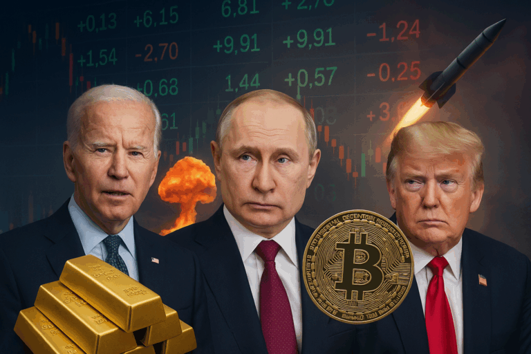 World War 3: How Markets Will React to a Global Conflict With rising tensions between global superpowers such as the United States, Russia, China, Iran, and North Korea, the looming possibility of World War 3 has triggered widespread concern. Investors around the world are asking: What happens to the stock market, gold prices, and Bitcoin if nuclear bombs are launched or missile strikes begin? This article breaks down how each major asset class is likely to react and what traders can expect in such a catastrophic event.